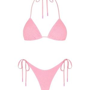 Terry cloth triangl bikini